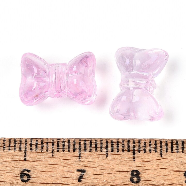 Margele de sticla fundita 10x14mm - roz (50 grame)
