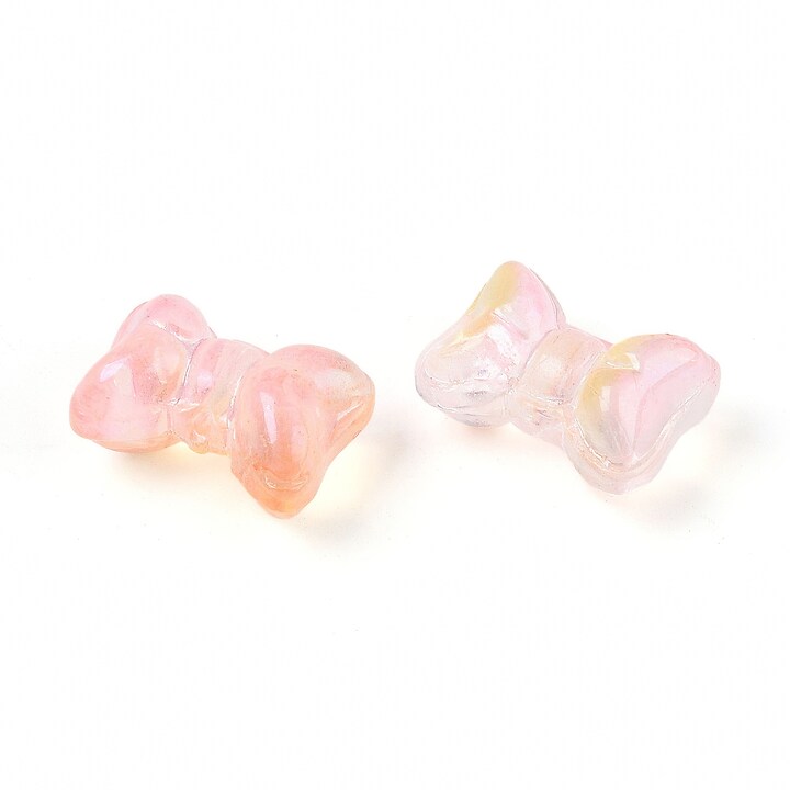 Margele de sticla fundita 10x14mm - degradee roz (50 grame)