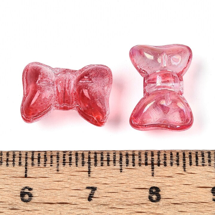 Margele de sticla fundita 10x14mm - degradee rosu (50 grame)