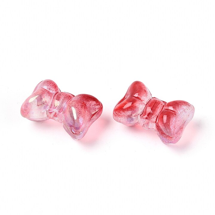 Margele de sticla fundita 10x14mm - degradee rosu (50 grame)