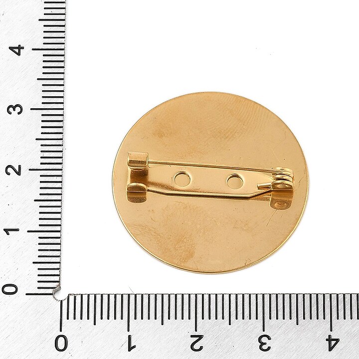 Baza brosa otel inoxidabil 304 auriu cu platou pentru cabochon 30mm
