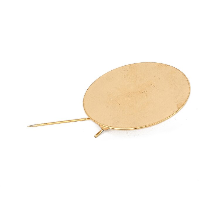 Baza brosa otel inoxidabil 304 auriu cu platou pentru cabochon 30mm