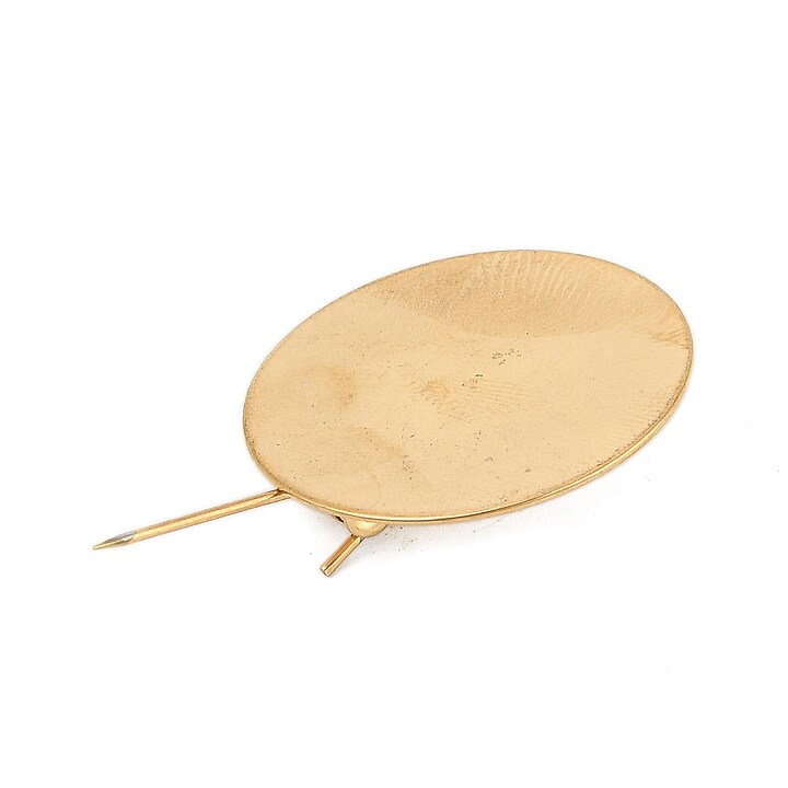 Baza brosa otel inoxidabil 304 auriu cu platou pentru cabochon 25mm