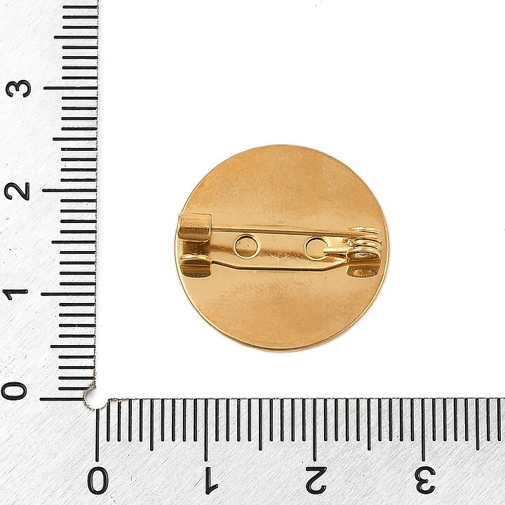 Baza brosa otel inoxidabil 304 auriu cu platou pentru cabochon 20mm