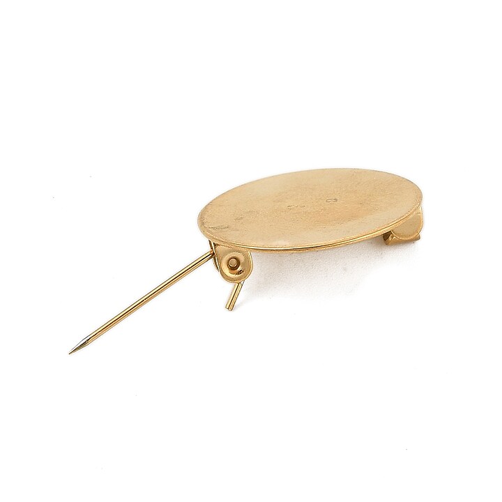 Baza brosa otel inoxidabil 304 auriu cu platou pentru cabochon 20mm
