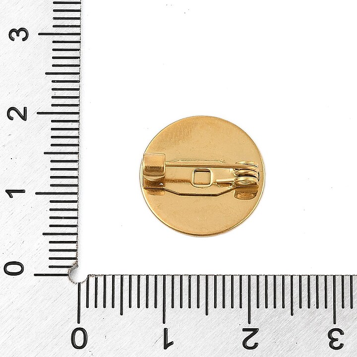 Baza brosa otel inoxidabil 304 auriu cu platou pentru cabochon 15mm