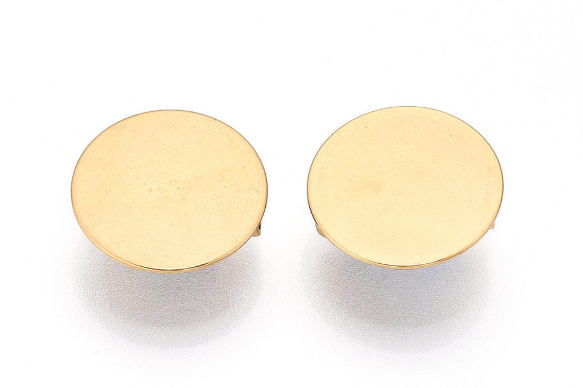 Baza brosa otel inoxidabil 304 auriu cu platou pentru cabochon 15mm