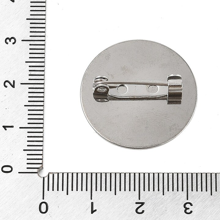 Baza brosa otel inoxidabil 304 cu platou pentru cabochon 25mm