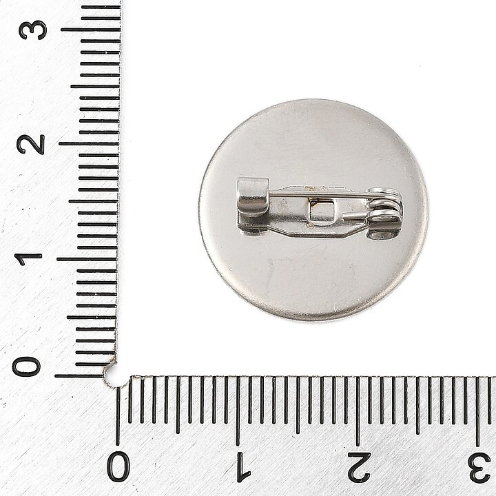 Baza brosa otel inoxidabil 304 cu platou pentru cabochon 19,5mm