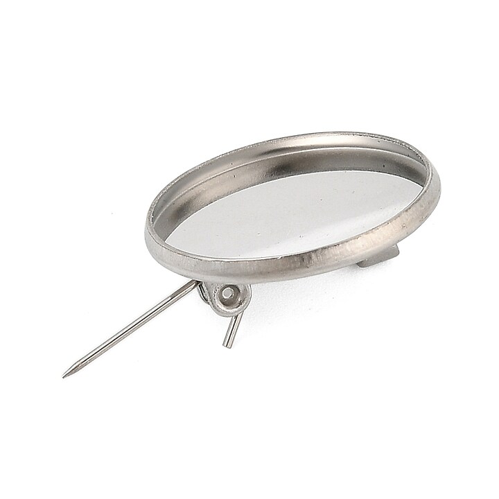 Baza brosa otel inoxidabil 304 cu platou pentru cabochon 19,5mm
