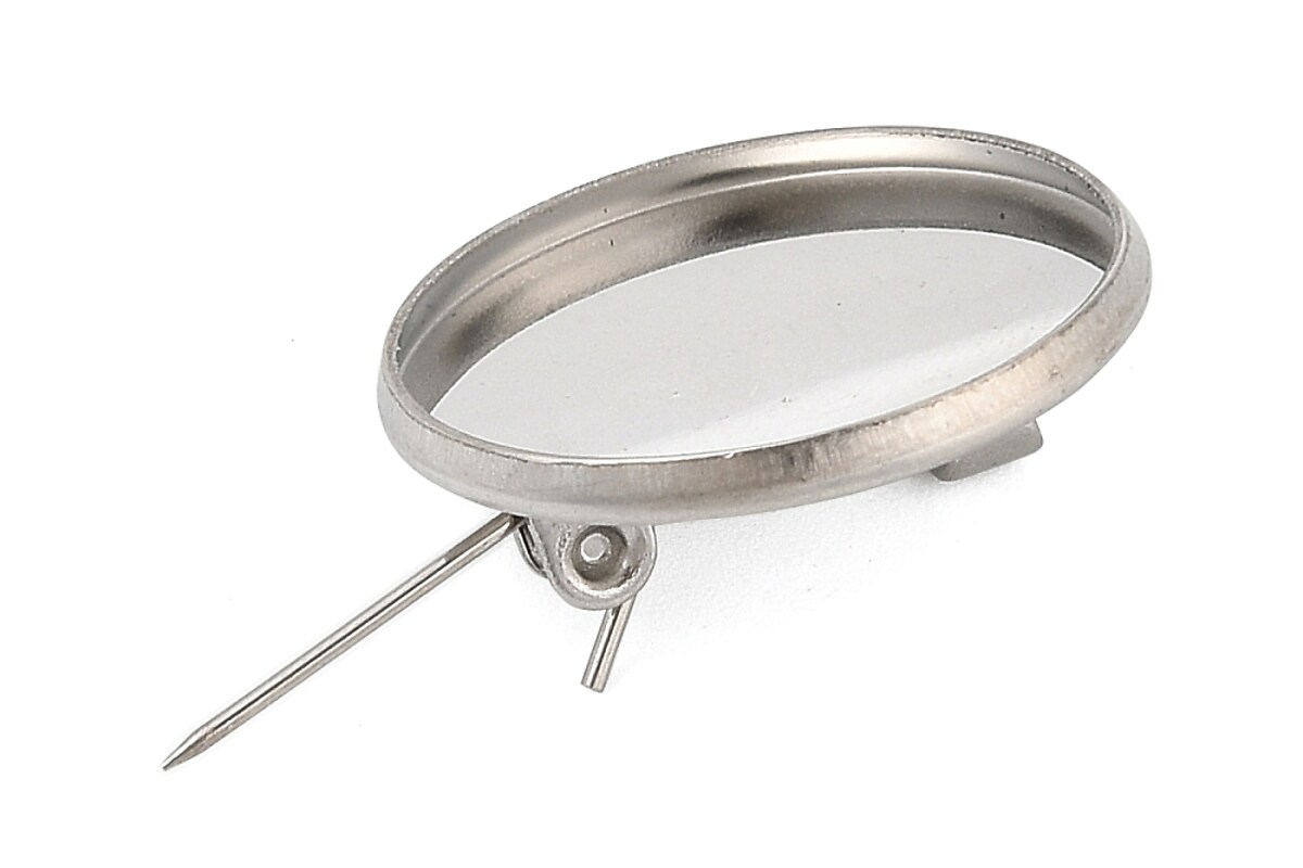Baza brosa otel inoxidabil 304 cu platou pentru cabochon 19,5mm