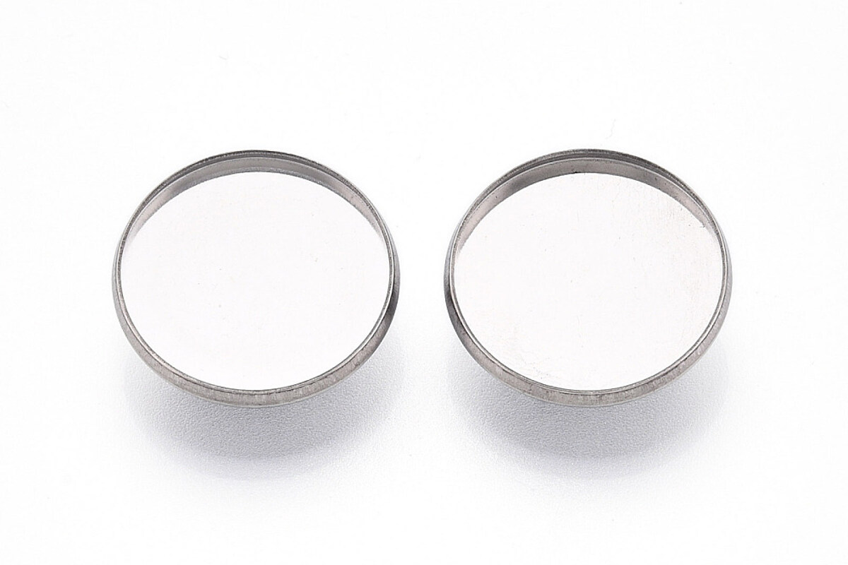 Baza brosa otel inoxidabil 304 cu platou pentru cabochon 19,5mm
