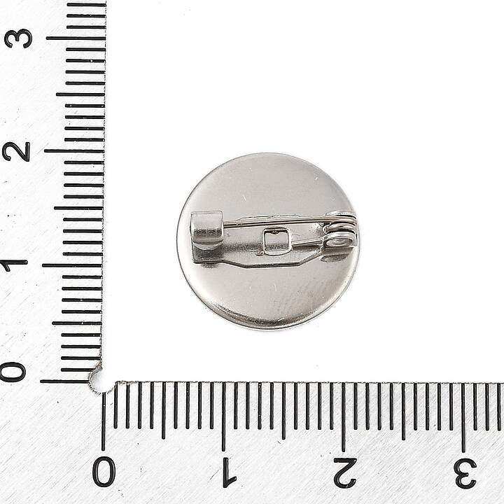 Baza brosa otel inoxidabil 304 cu platou pentru cabochon 15,5mm