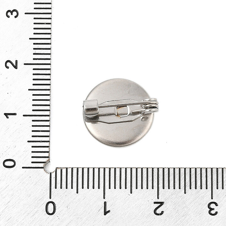 Baza brosa otel inoxidabil 304 cu platou pentru cabochon 13,5mm