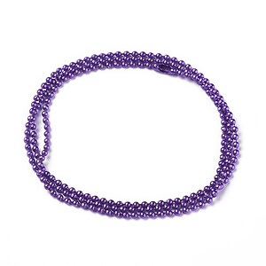 Lant metalic sudat cu bile 2,4mm cu inchizatoare, lungime 70cm - mov