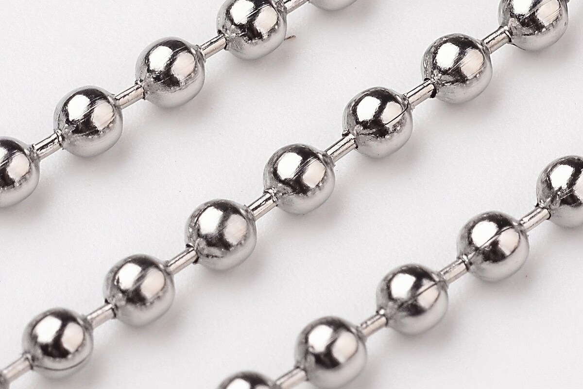 Lant otel inoxidabil 304, cu bile de 2,5mm (49cm)