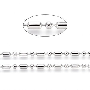 Lant otel inoxidabil 304, dimensiune 6x3mm, cu bile de 3mm (49cm)