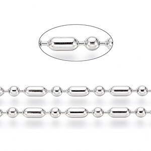Lant otel inoxidabil 304, dimensiune 4,5x2,4mm, cu bile de 2,4mm (49cm)