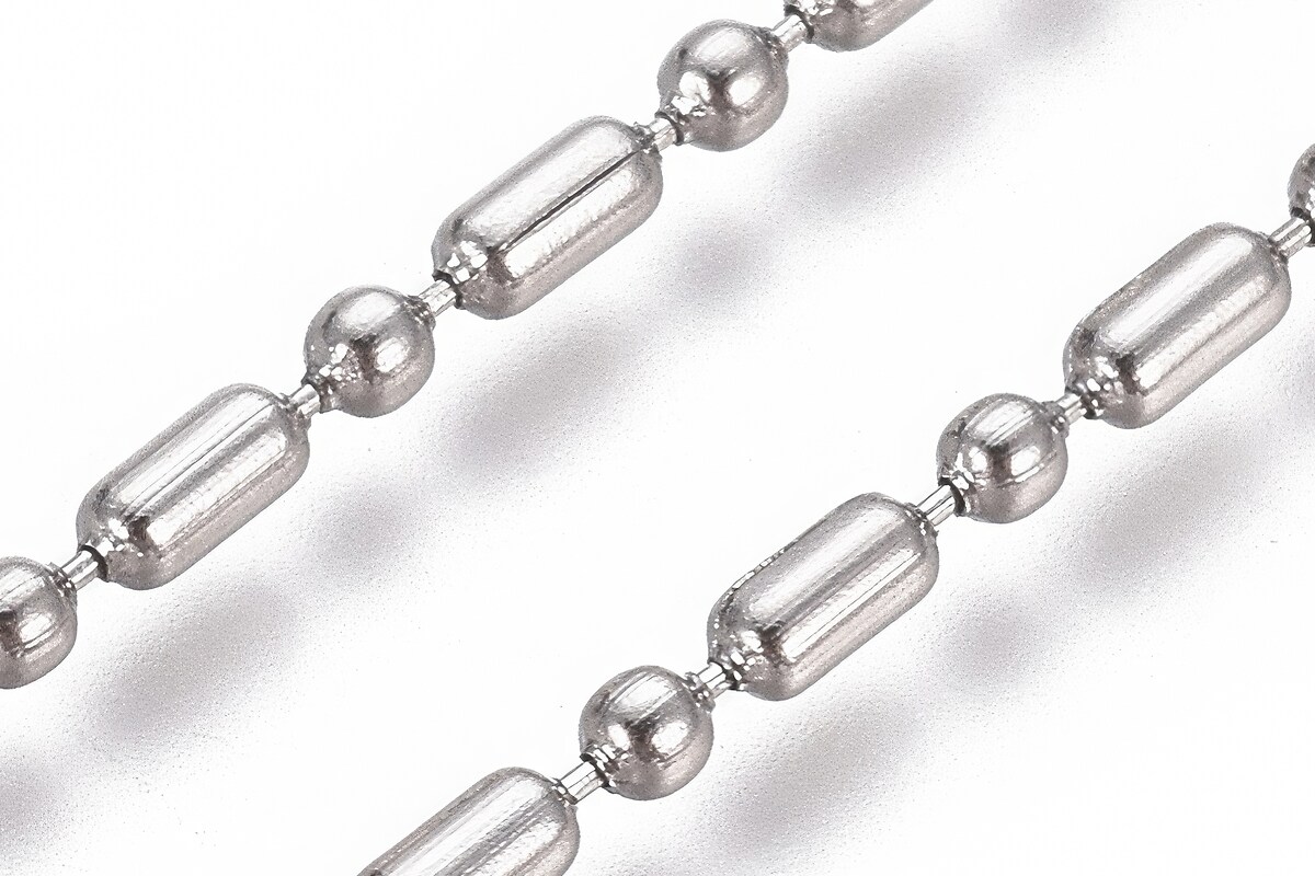 Lant otel inoxidabil 304, dimensiune 3x1,6mm, cu bile de 1,6mm (49cm)