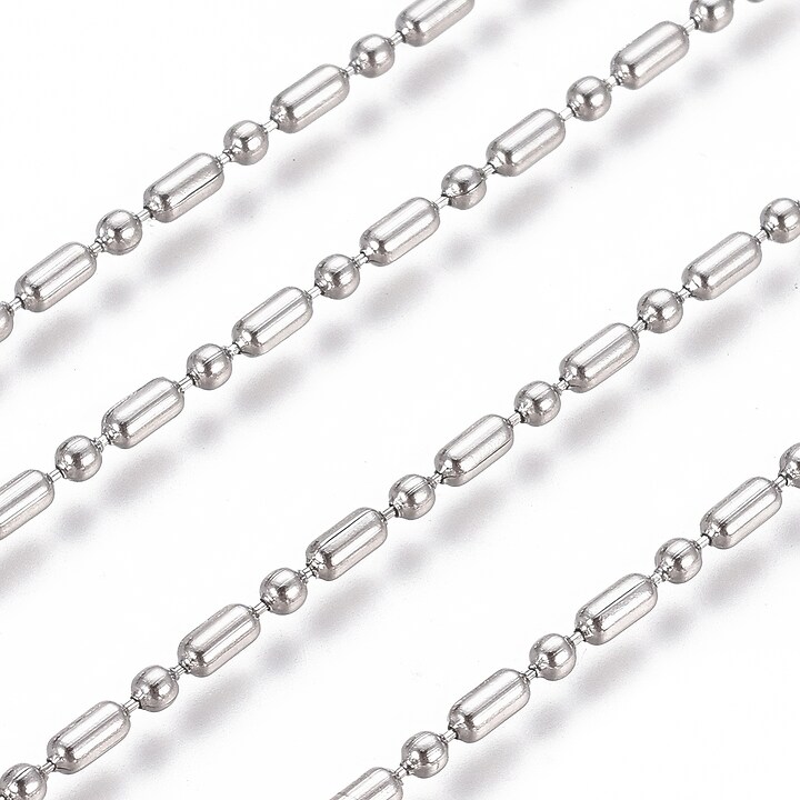 Lant otel inoxidabil 304, dimensiune 3x1,6mm, cu bile de 1,6mm (49cm)