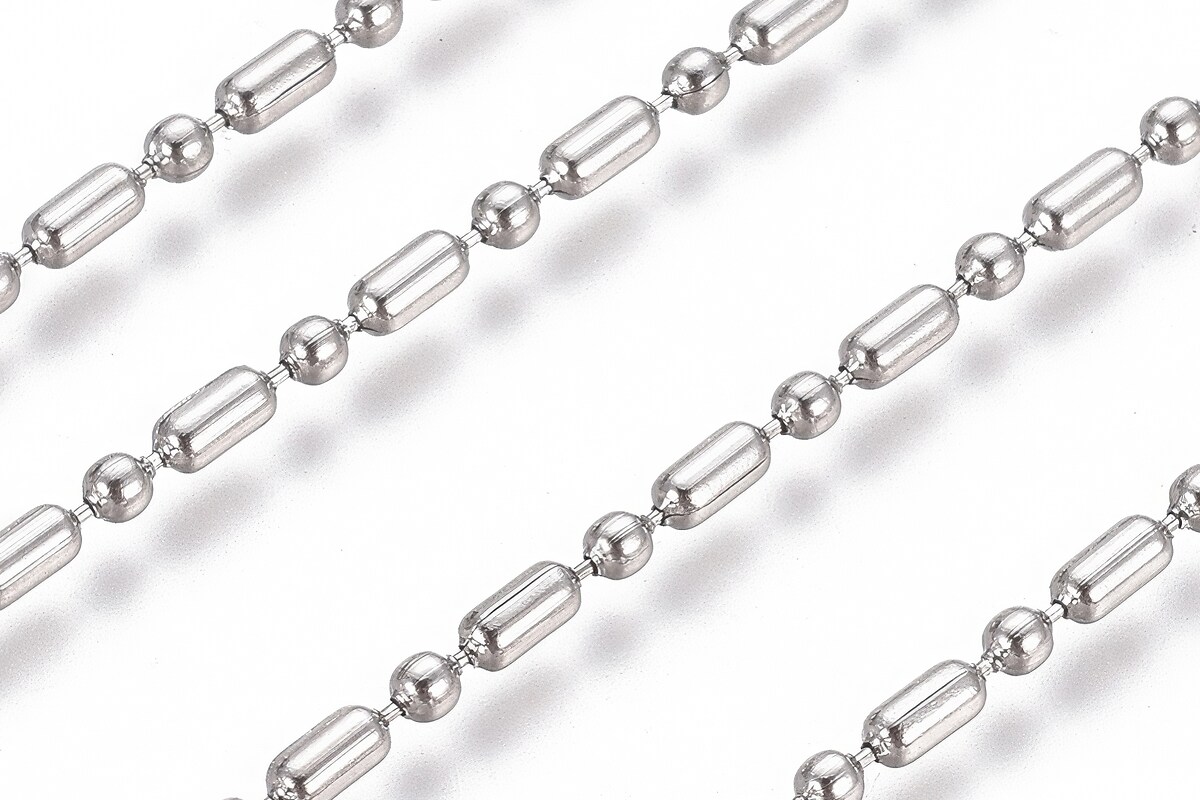 Lant otel inoxidabil 304, dimensiune 3x1,6mm, cu bile de 1,6mm (49cm)