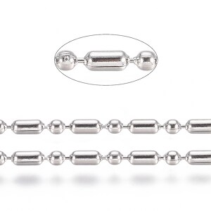 Lant otel inoxidabil 304, dimensiune 3x1,6mm, cu bile de 1,6mm (49cm)