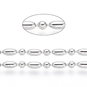 Lant otel inoxidabil 304, dimensiune 4x2mm, cu bile de 2mm (49cm)