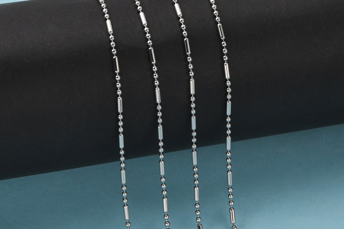 Lant otel inoxidabil 304, cu 3 bile de 1,5mm (49cm)