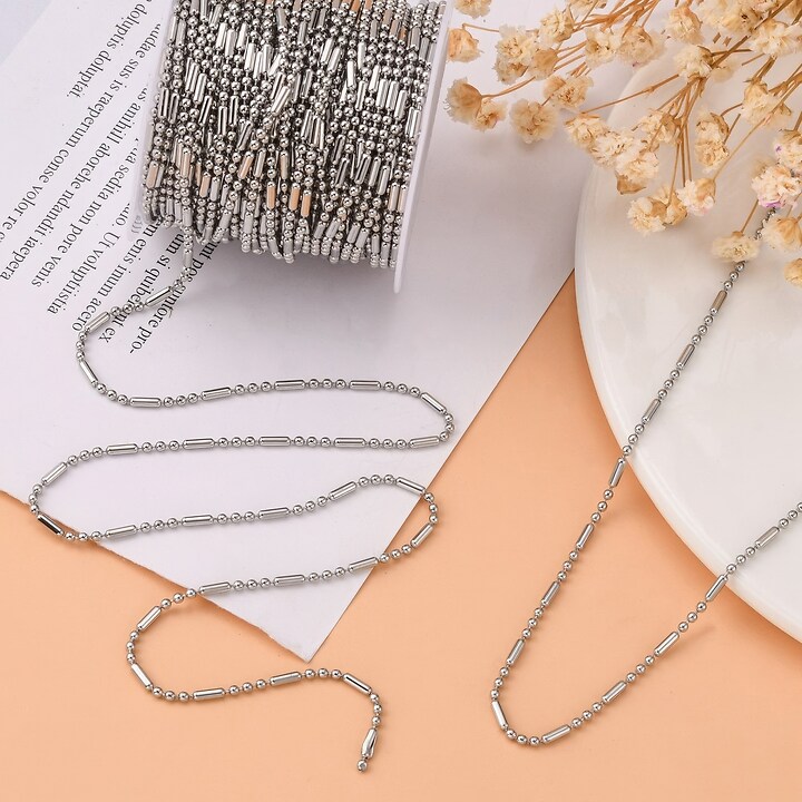 Lant otel inoxidabil 304, cu 3 bile de 1,5mm (49cm)