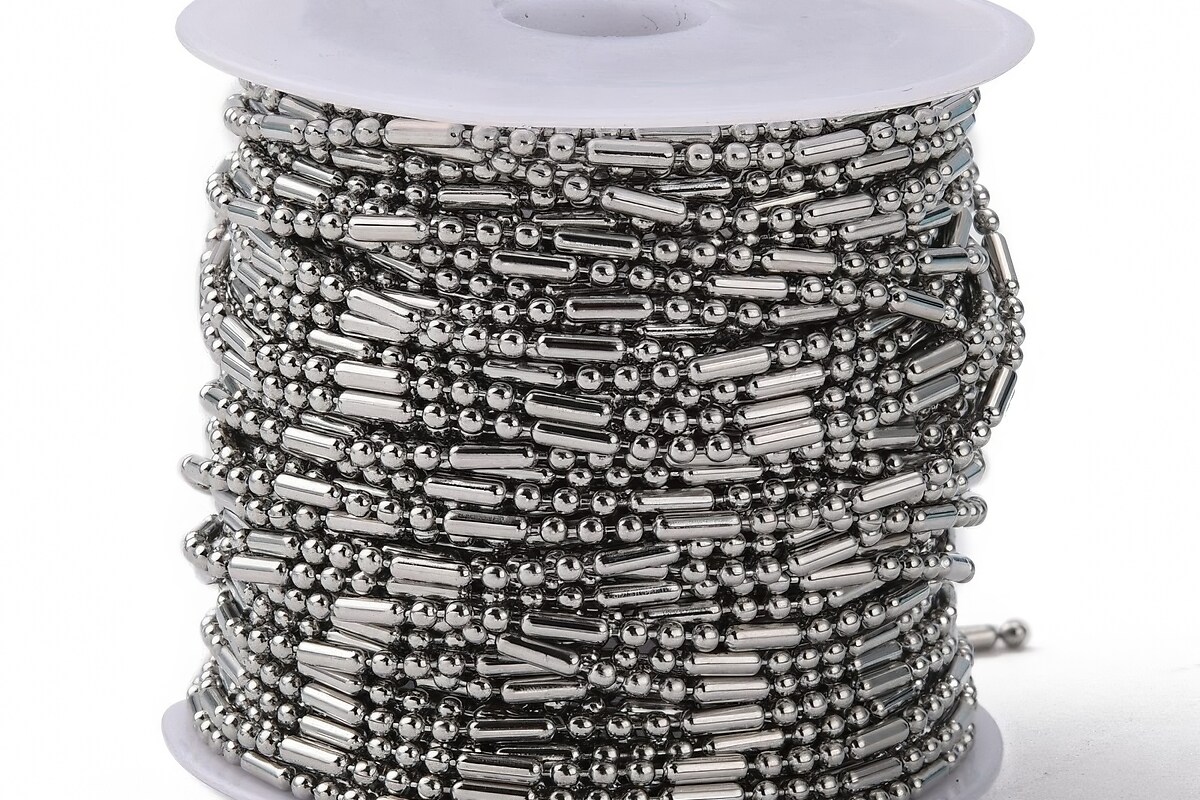 Lant otel inoxidabil 304, cu 3 bile de 1,5mm (49cm)