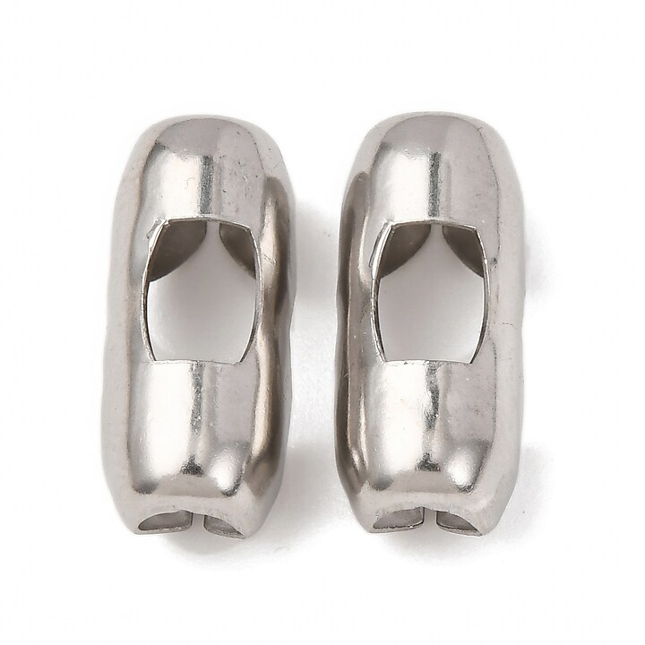 Conector lant cu bile de 6mm, otel inoxidabil, 17,5x8x6mm