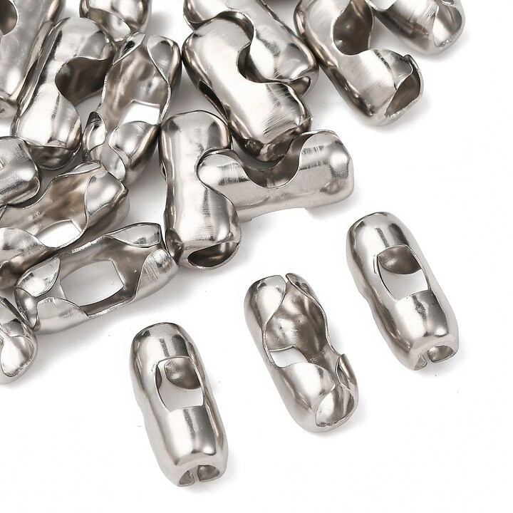 Conector lant cu bile de 6mm, otel inoxidabil, 17,5x8x6mm