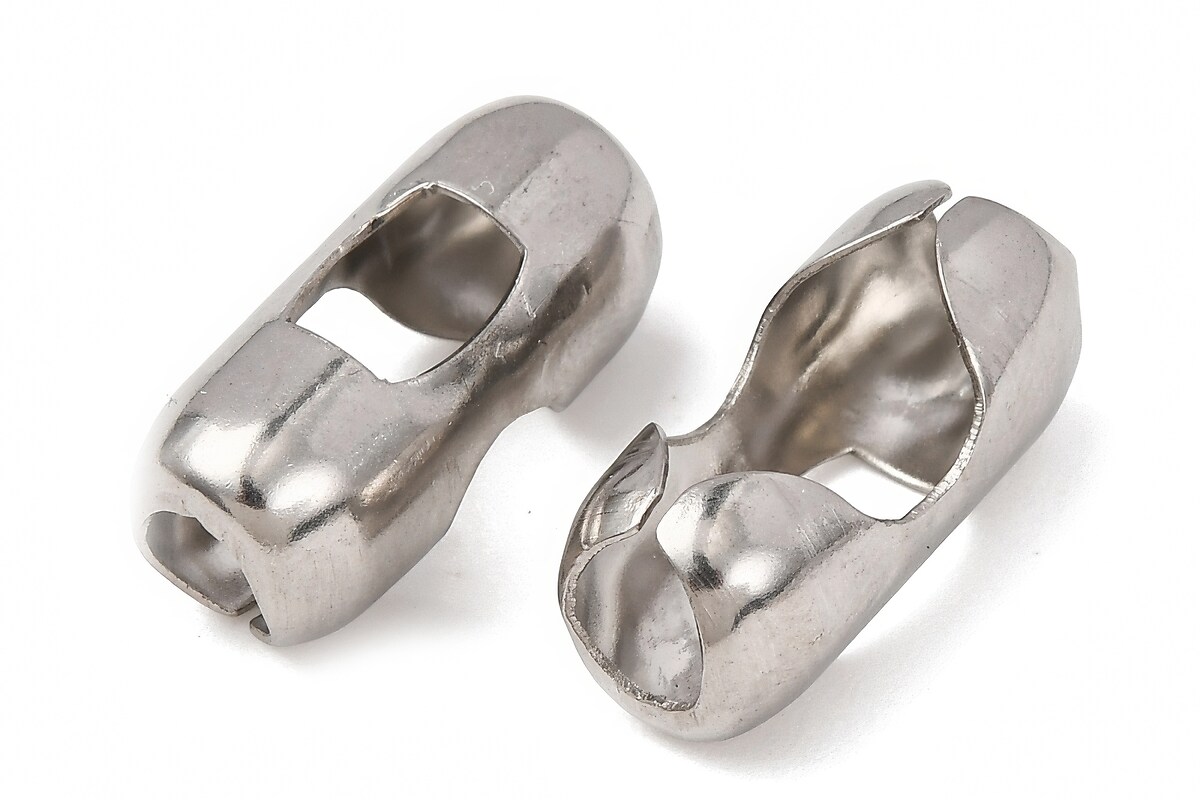 Conector lant cu bile de 6mm, otel inoxidabil, 17,5x8x6mm