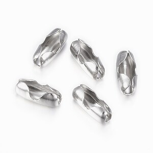Conector lant cu bile de 3mm, otel inoxidabil, 10x4mm