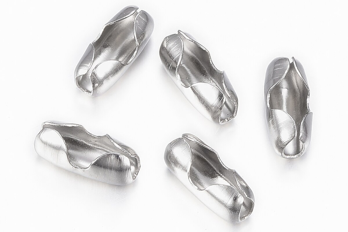 Conector lant cu bile de 3mm, otel inoxidabil, 10x4mm