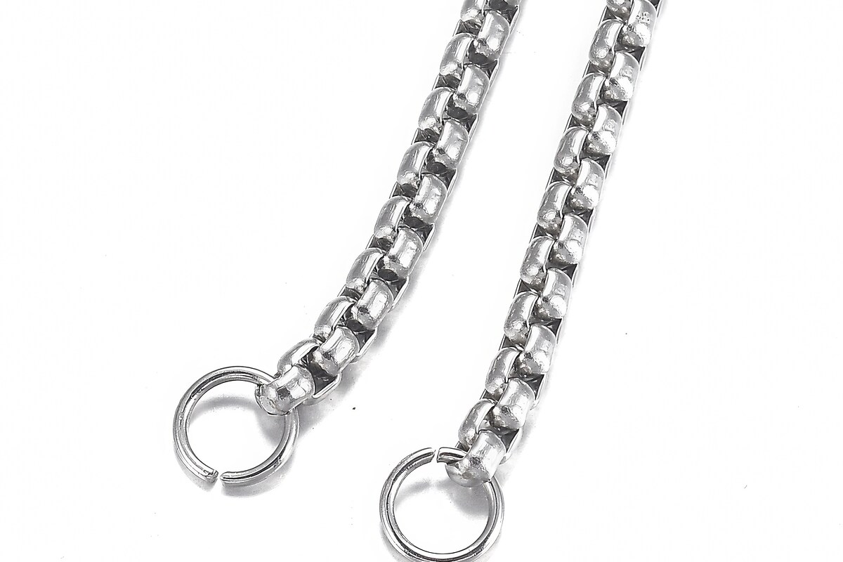 Lant otel inoxidabil 304 cu inchizatoare care gliseaza si zale pentru accesorii, lungime 75cm