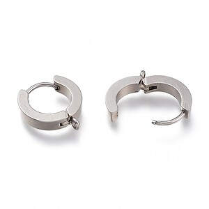 Tortite cercei otel inoxidabil 201, 15x13x3mm (2 buc.)