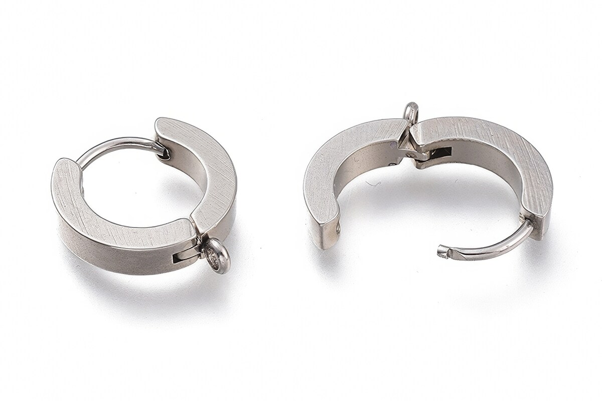 Tortite cercei otel inoxidabil 201, 15x13x3mm (2 buc.)