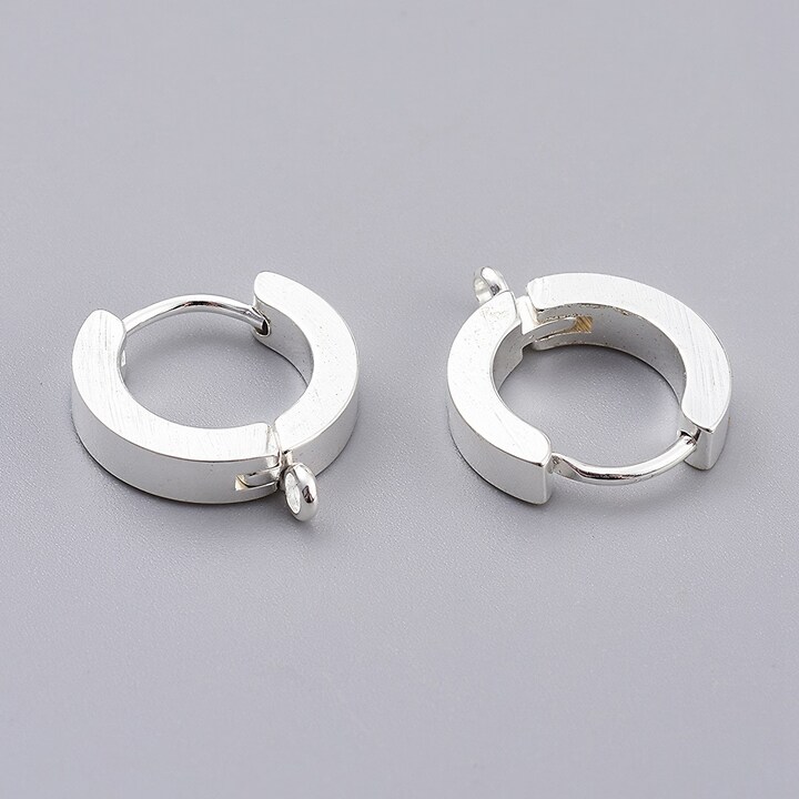 Tortite cercei otel inoxidabil argintiu deschis 201, 15x13x3mm (2 buc.)