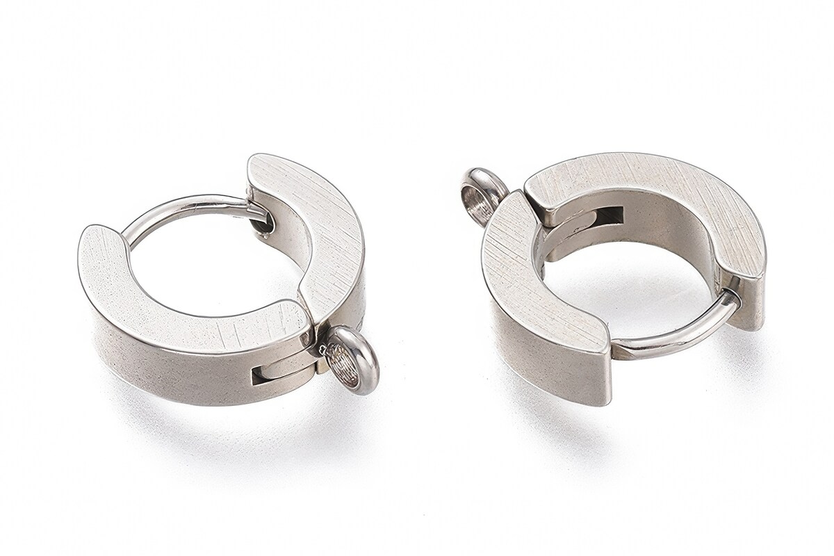 Tortite cercei otel inoxidabil 201, 12x11x3mm (2 buc.)