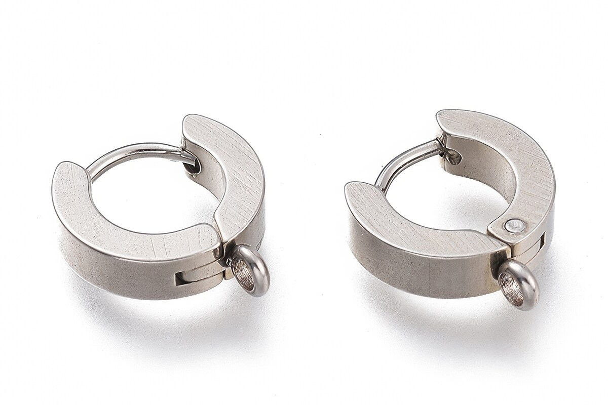 Tortite cercei otel inoxidabil 201, 12x11x3mm (2 buc.)