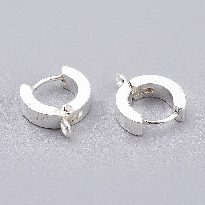 Tortite cercei otel inoxidabil argintiu deschis 201, 12x11x3mm (2 buc.)