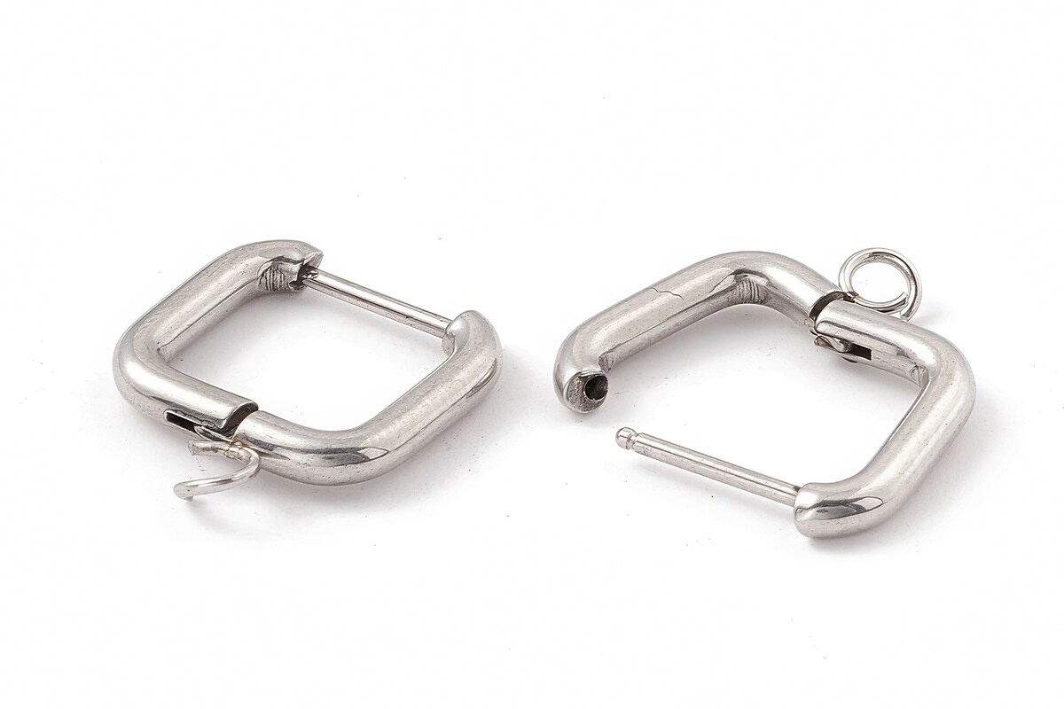 Tortite cercei otel inoxidabil 201 si 304, 18,5x15,5mm (2 buc.)