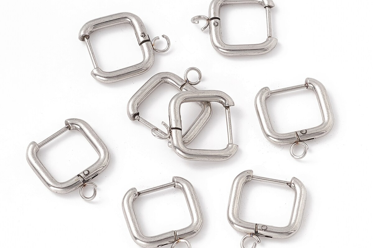 Tortite cercei otel inoxidabil 201 si 304, 18,5x15,5mm (2 buc.)