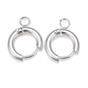 Tortite cercei otel inoxidabil 201, 16x13,5mm (2 buc.)