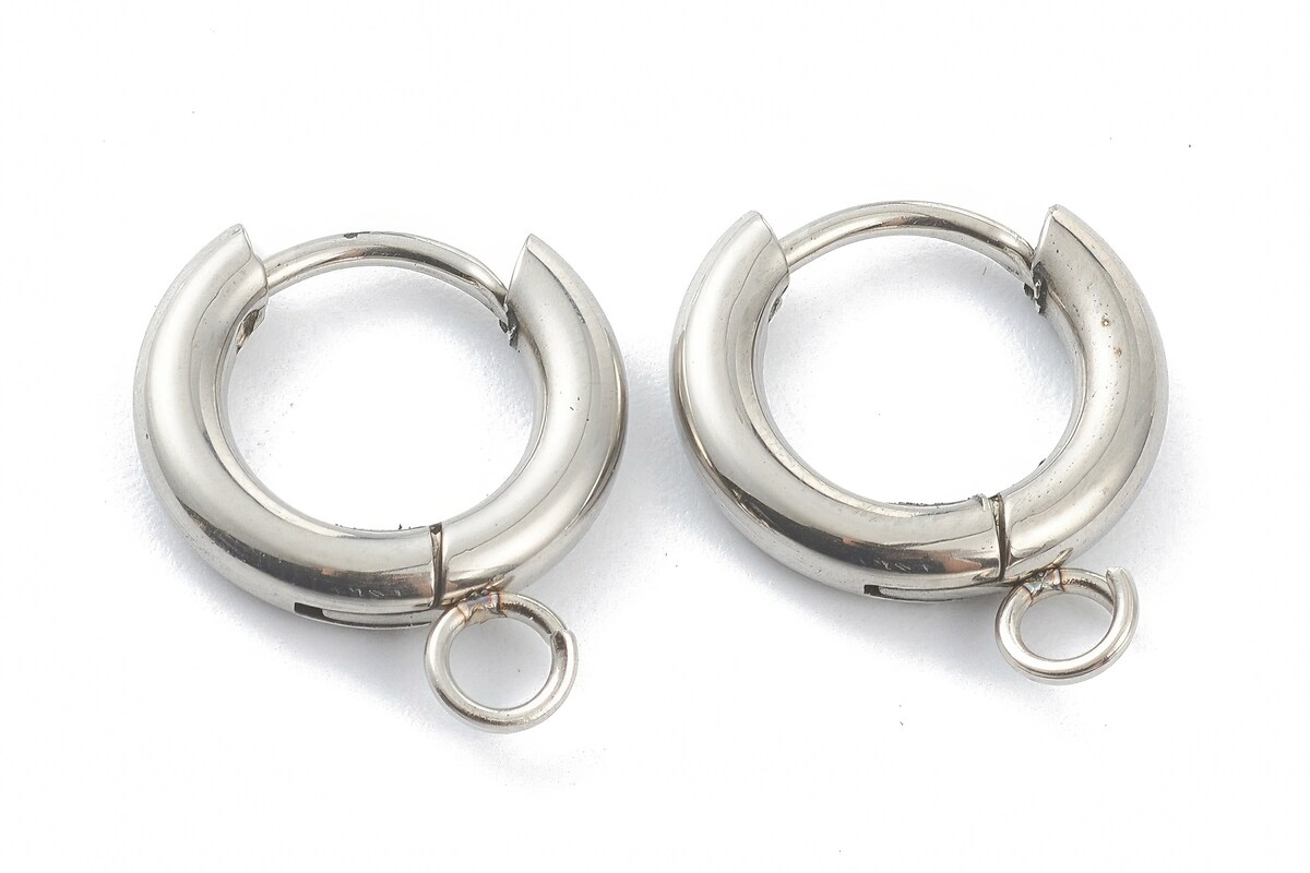 Tortite cercei otel inoxidabil 201, 16x13,5mm (2 buc.)