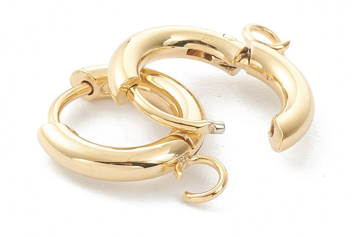 Tortite cercei otel inoxidabil auriu 201, 16x13,5mm (2 buc.)