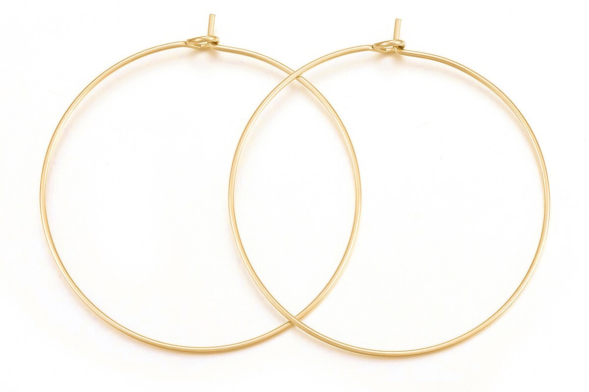 Tortite cercei otel inoxidabil auriu chirurgical 316, hoops 35mm (2 buc.)