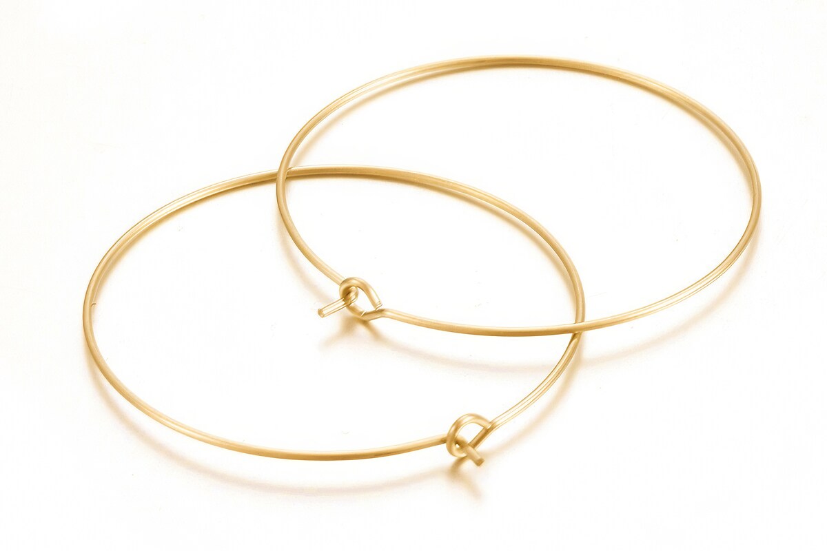 Tortite cercei otel inoxidabil auriu chirurgical 316, hoops 35mm (2 buc.)