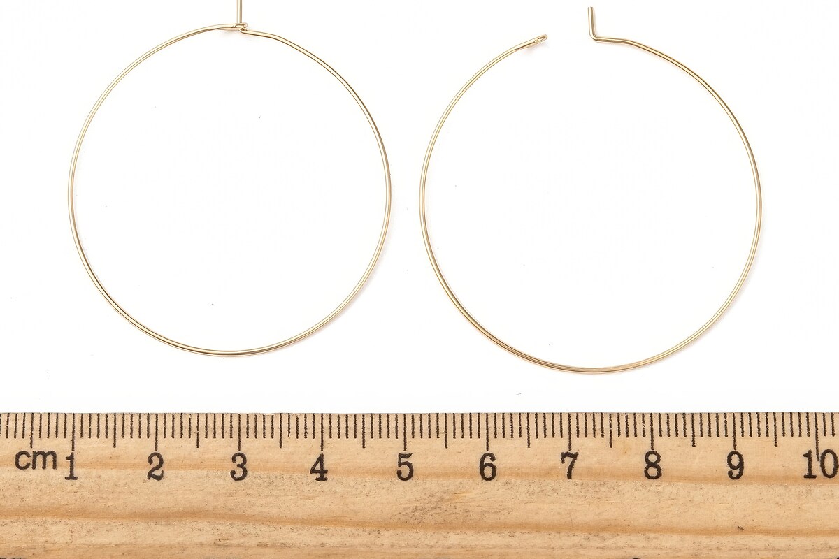 Tortite cercei otel inoxidabil auriu chirurgical 316, hoops 40mm (2 buc.)